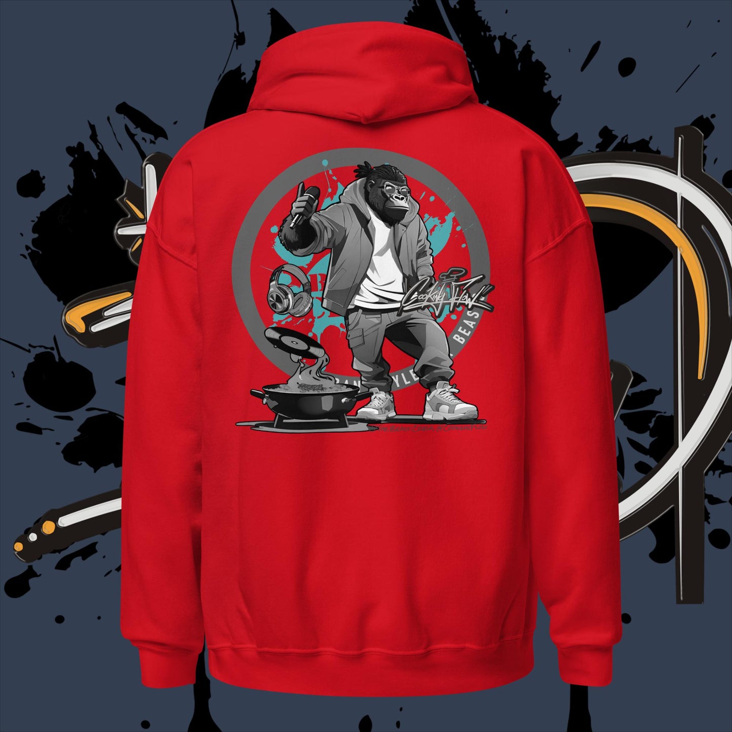 Cooking Flow Grayscale - Unisex Hoodie