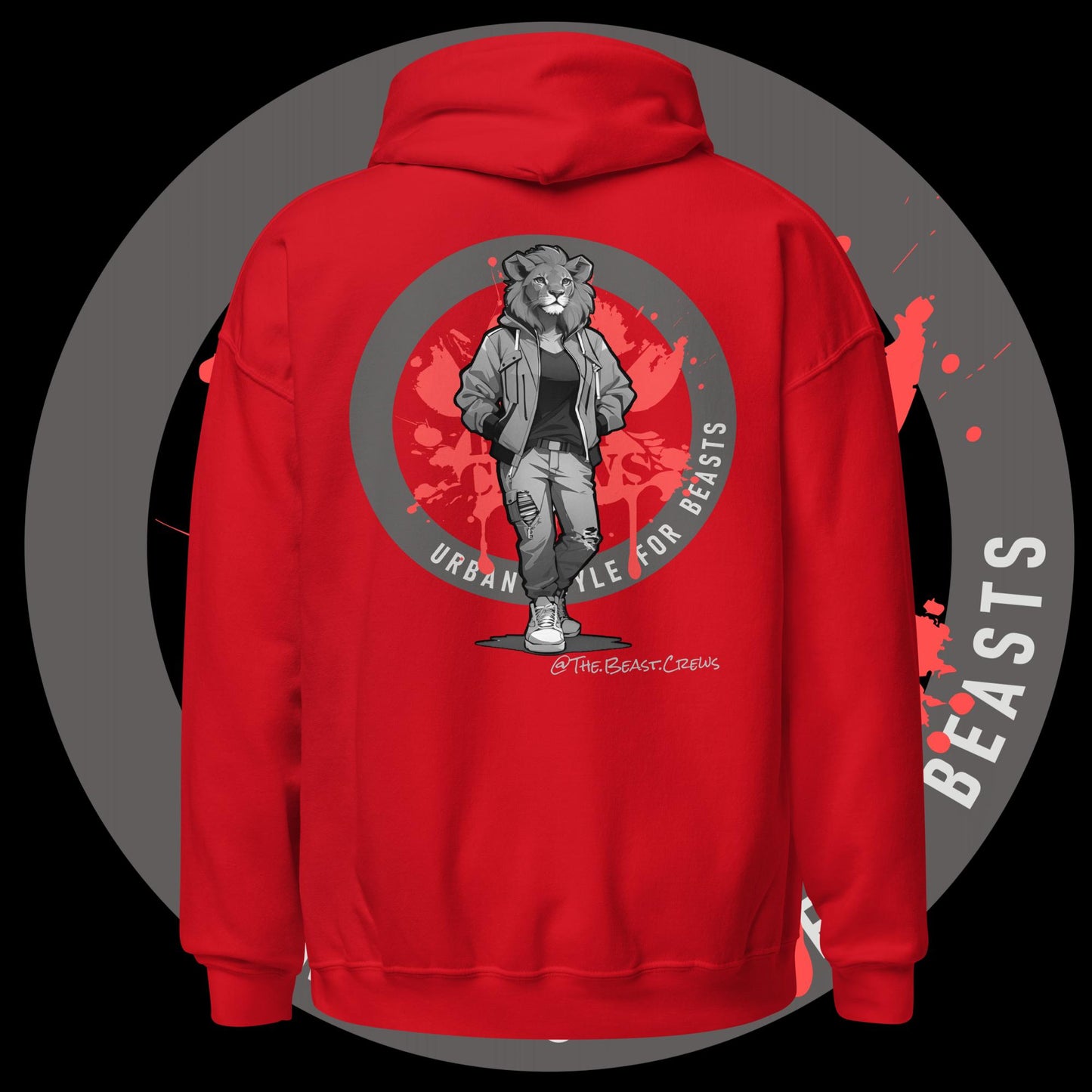 Lioness Queen Grayscale - Unisex Hoodie