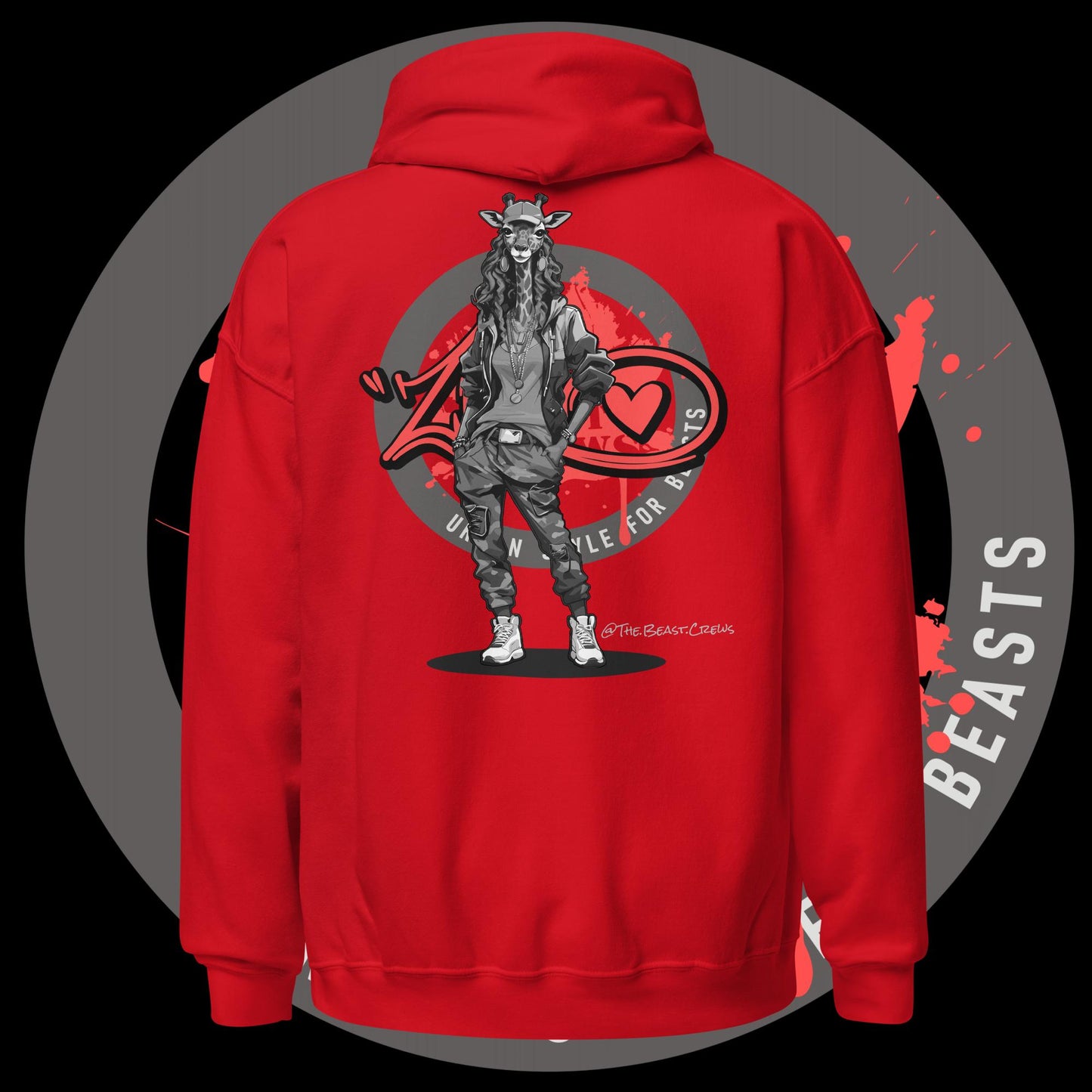 Giraffe Queen Grayscale - Unisex Hoodie