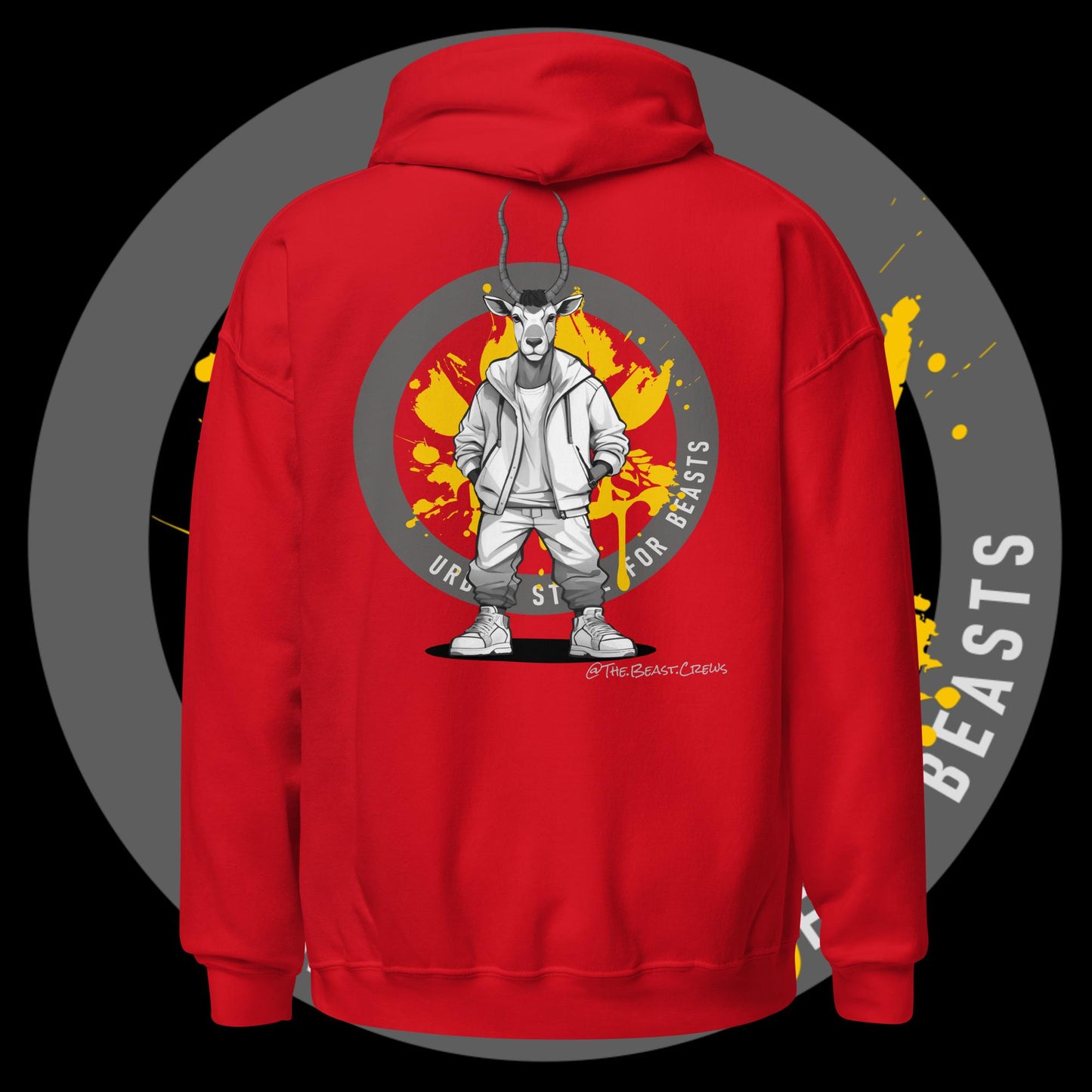 Unisex Hoodie - Addax Grayscale