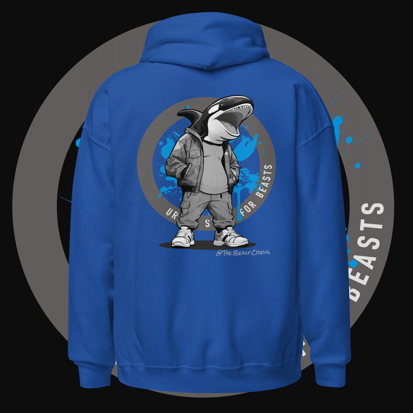 Killer Whale Grayscale - Unisex Hoodie