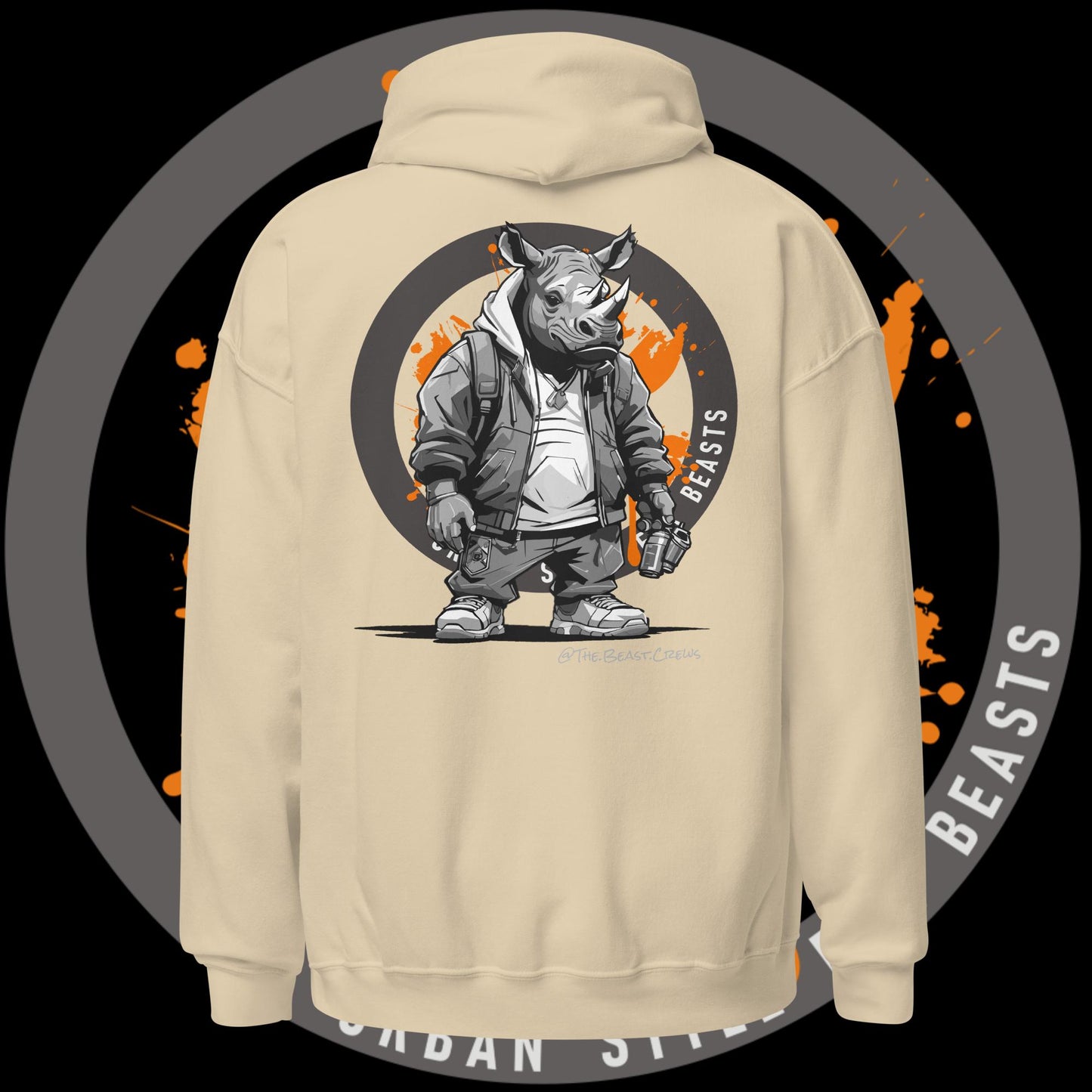 Rhino Grayscale - Unisex Hoodie