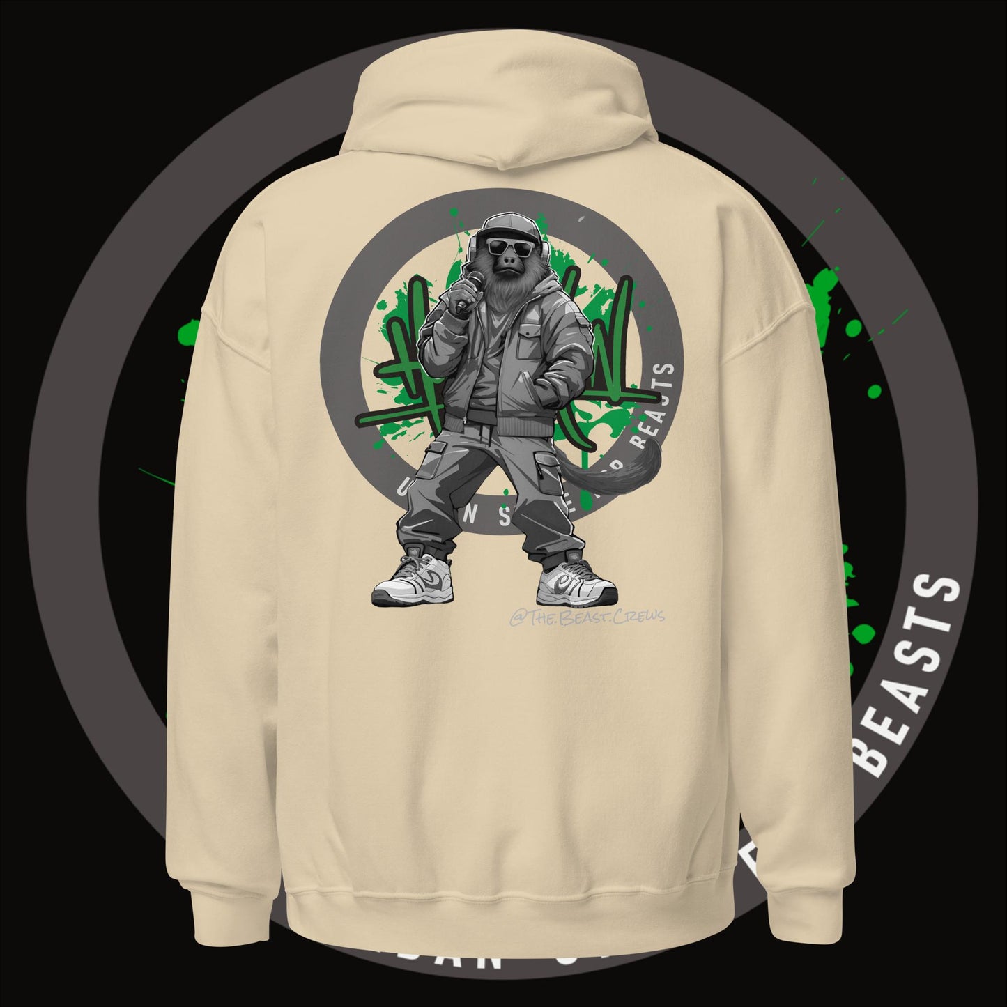 Howler Monkey Grayscale - Unisex Hoodie