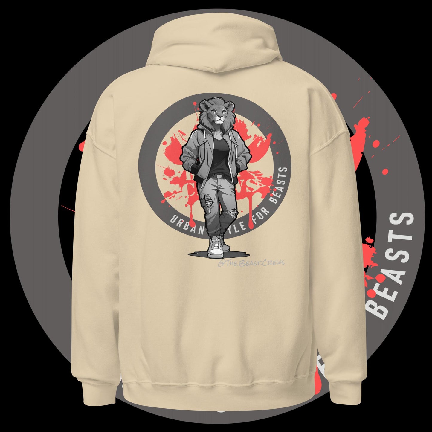 Lioness Queen Grayscale - Unisex Hoodie