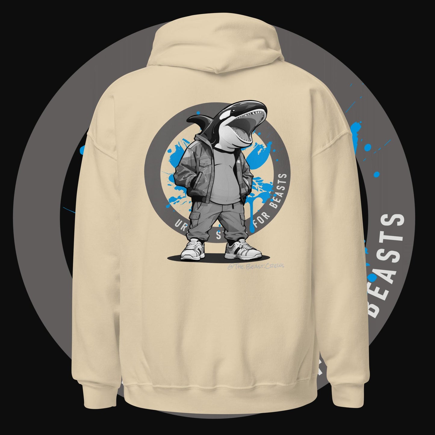 Killer Whale Grayscale - Unisex Hoodie