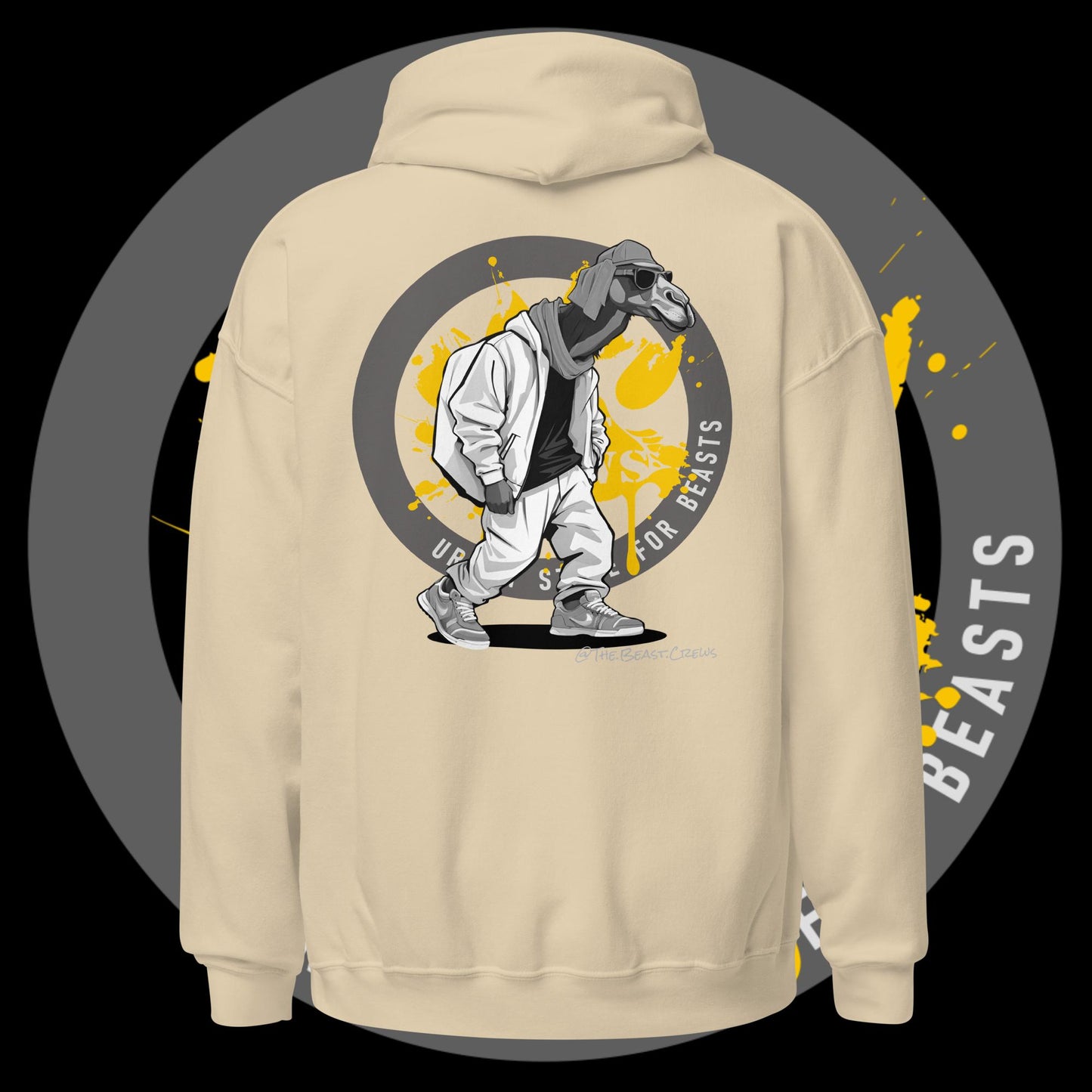 Unisex Hoodie - Dromedary Grayscale