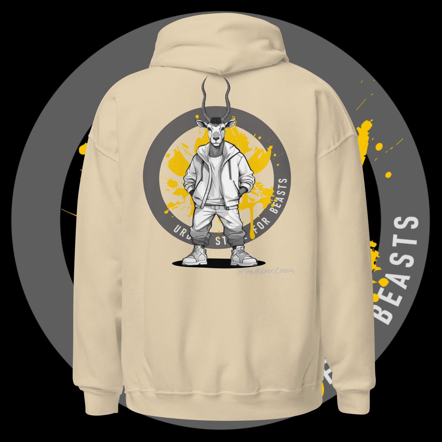 Unisex Hoodie - Addax Grayscale