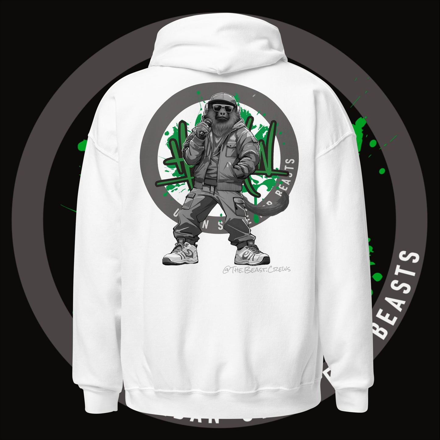 Howler Monkey Grayscale - Unisex Hoodie