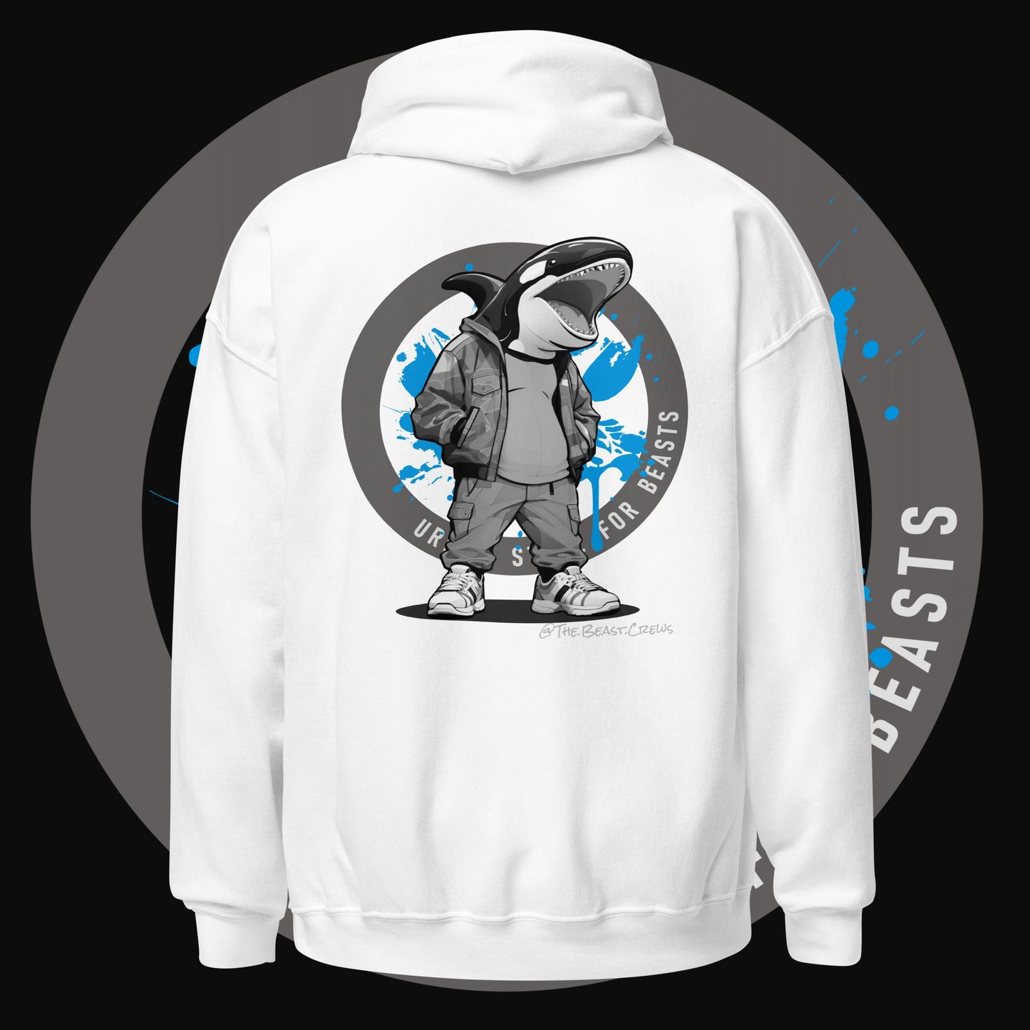 Killer Whale Grayscale - Unisex Hoodie