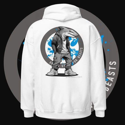 Tiger Shark Grayscale - Unisex Hoodie