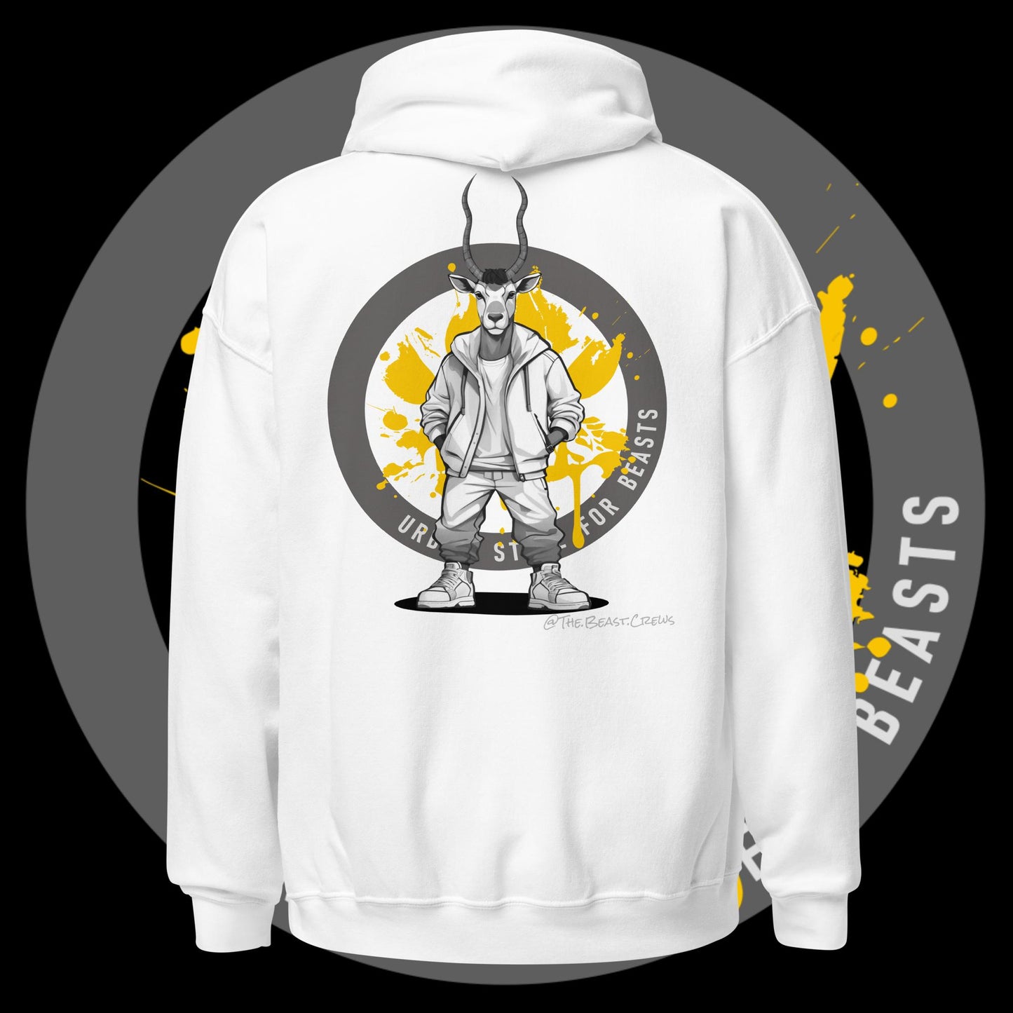 Unisex Hoodie - Addax Grayscale