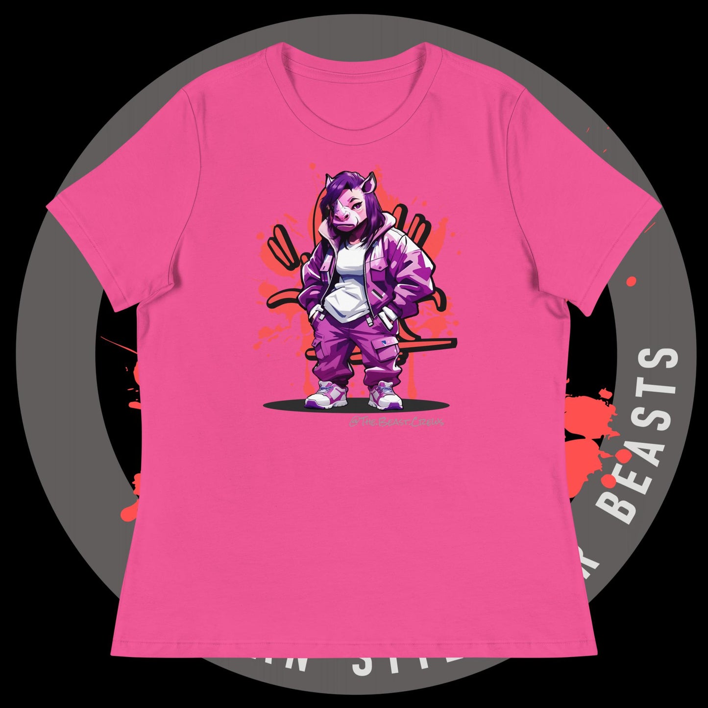 Rhino Queen Full Color - Women's Relaxed T-Shirt