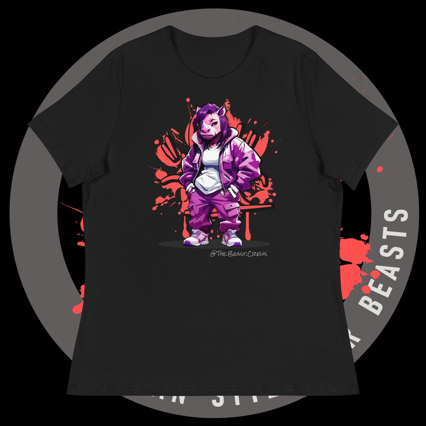 Rhino Queen Full Color - Women's Relaxed T-Shirt