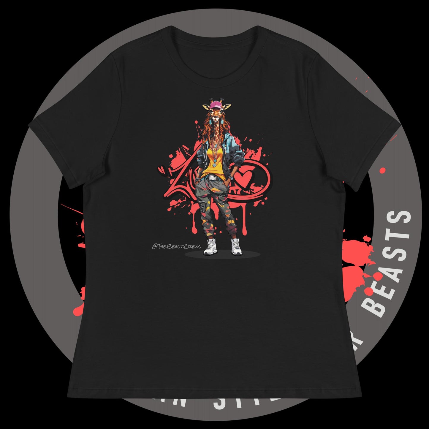 Giraffe Queen Full Color - Women's Relaxed T-Shirt