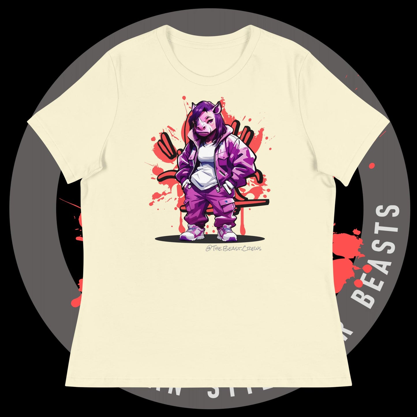 Rhino Queen Full Color - Women's Relaxed T-Shirt