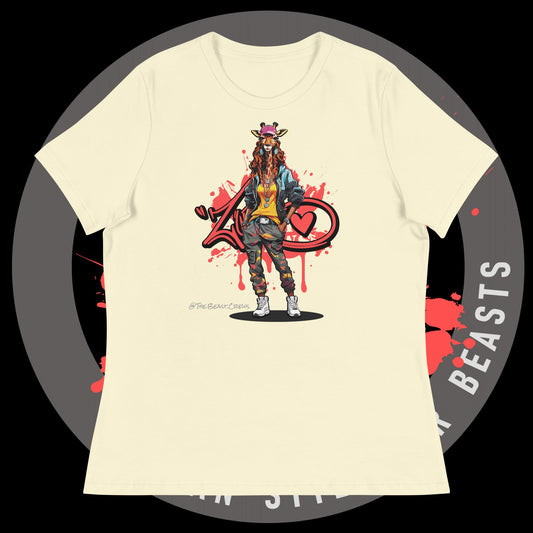 Giraffe Queen Full Color - Women's Relaxed T-Shirt