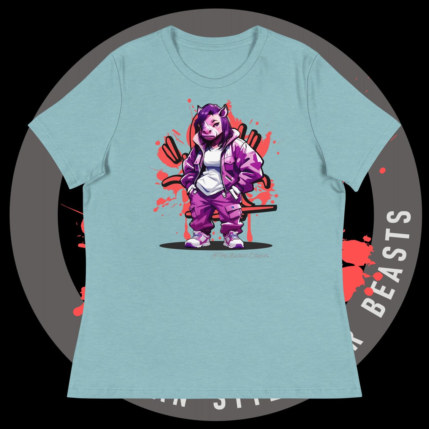 Rhino Queen Full Color - Women's Relaxed T-Shirt