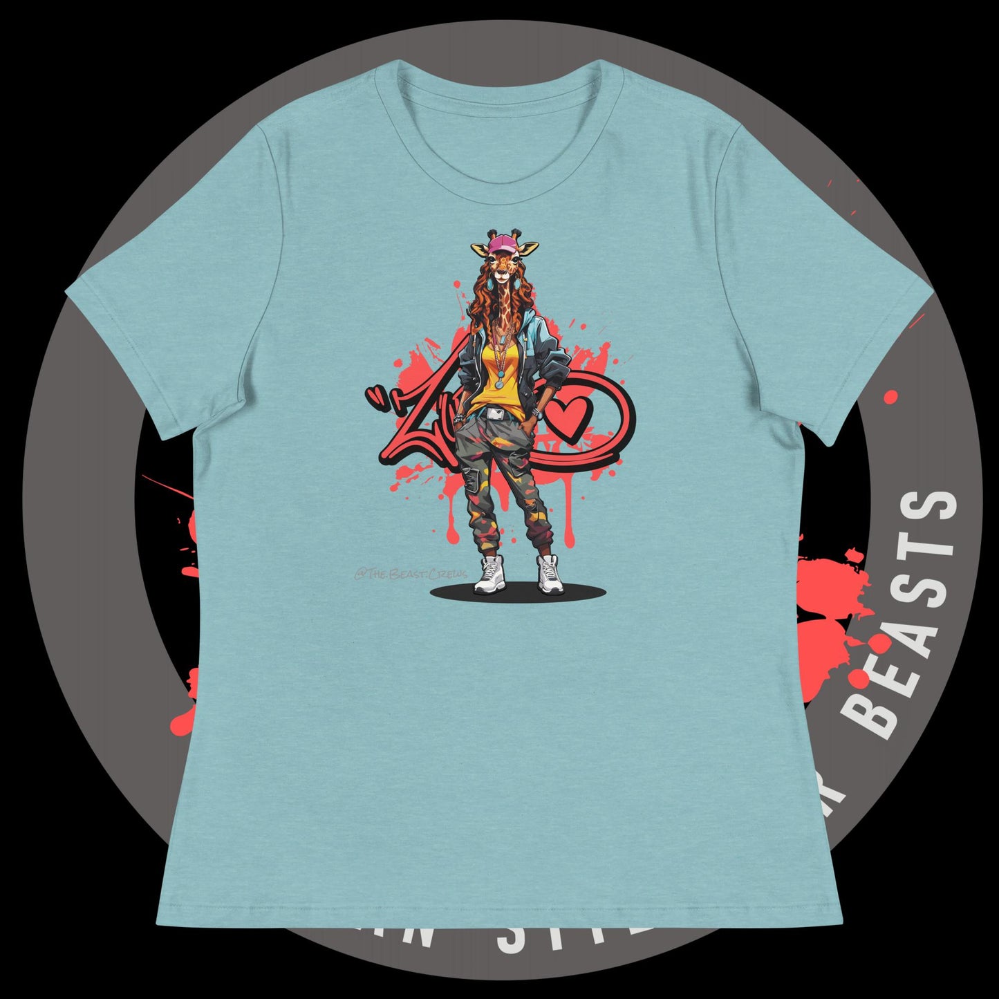 Giraffe Queen Full Color - Women's Relaxed T-Shirt