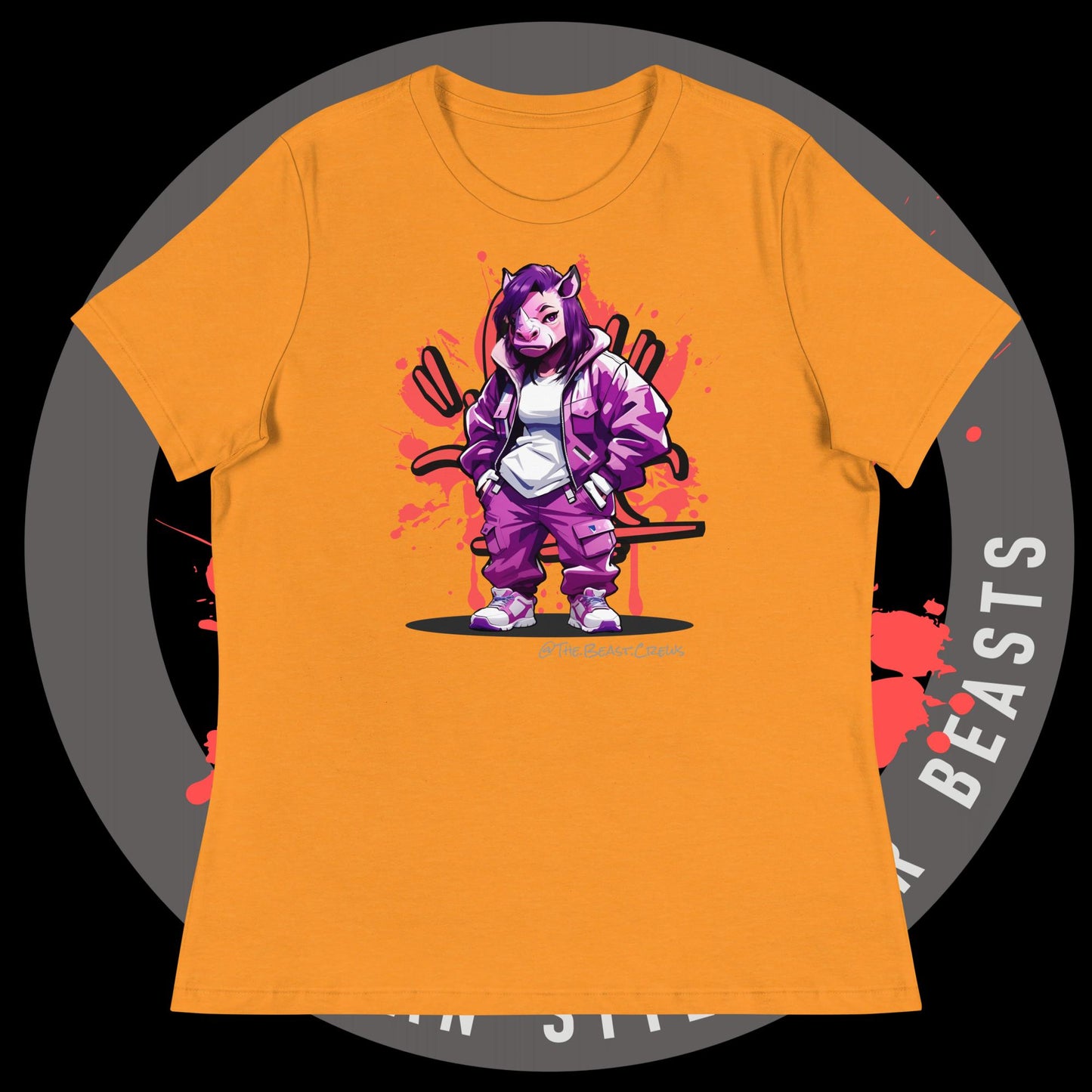 Rhino Queen Full Color - Women's Relaxed T-Shirt