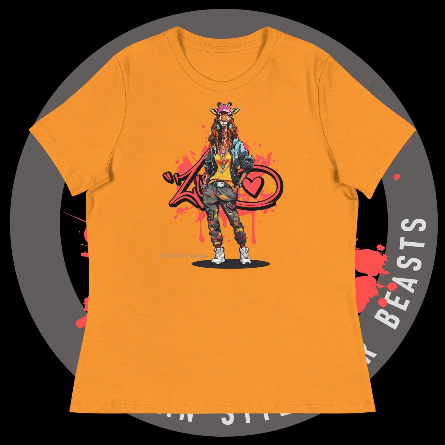 Giraffe Queen Full Color - Women's Relaxed T-Shirt