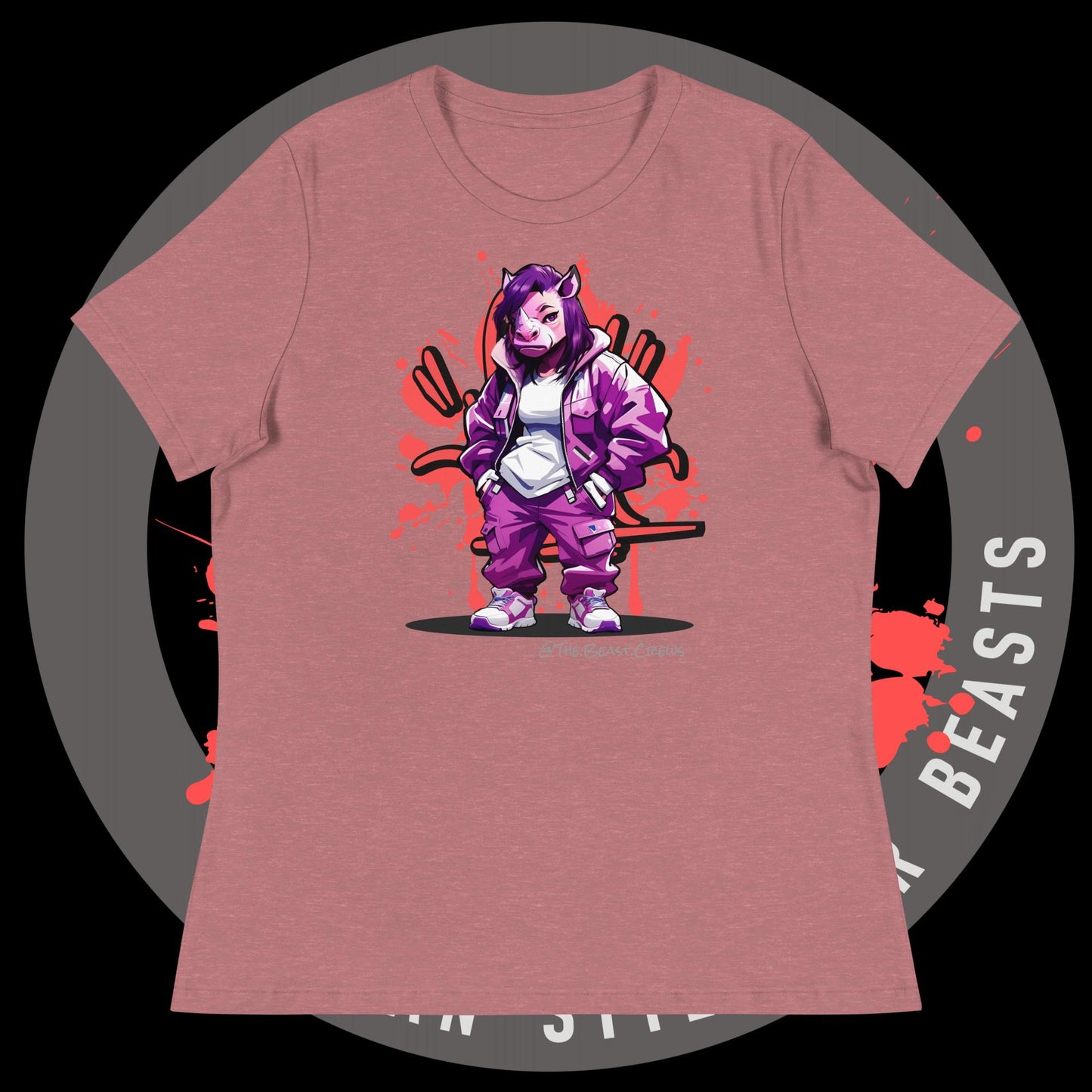 Rhino Queen Full Color - Women's Relaxed T-Shirt