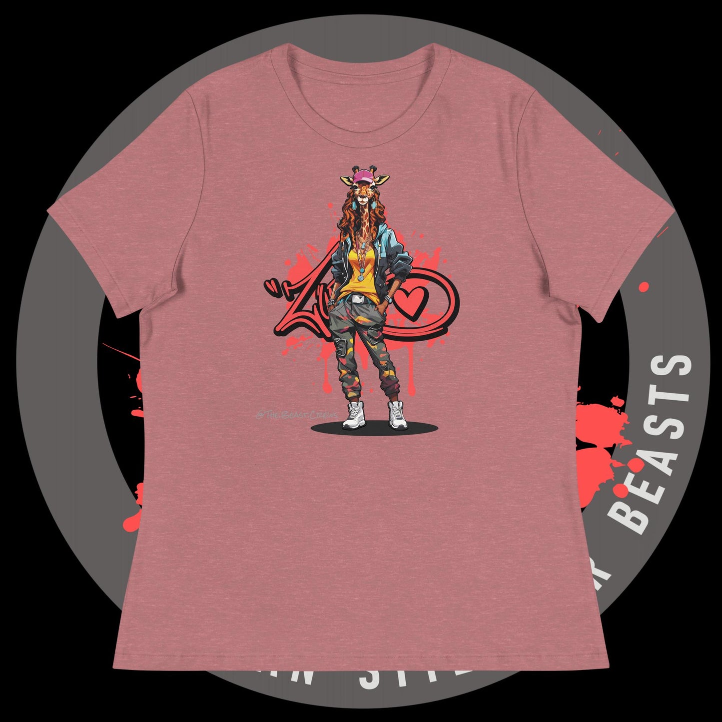 Giraffe Queen Full Color - Women's Relaxed T-Shirt