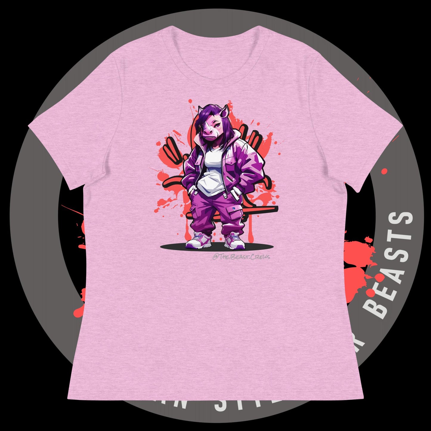 Rhino Queen Full Color - Women's Relaxed T-Shirt