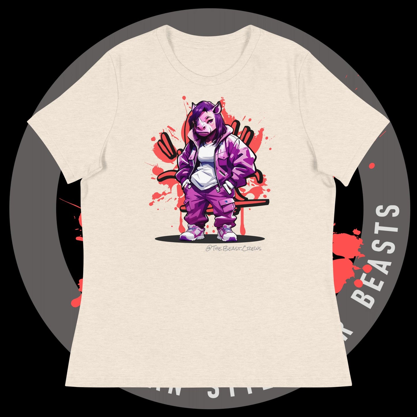 Rhino Queen Full Color - Women's Relaxed T-Shirt