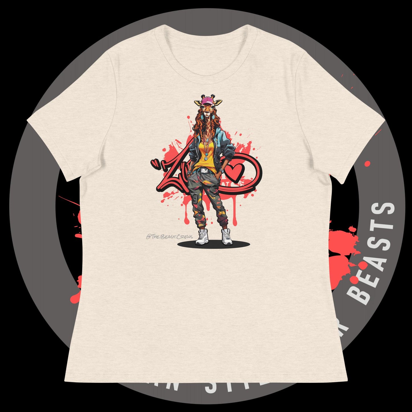 Giraffe Queen Full Color - Women's Relaxed T-Shirt