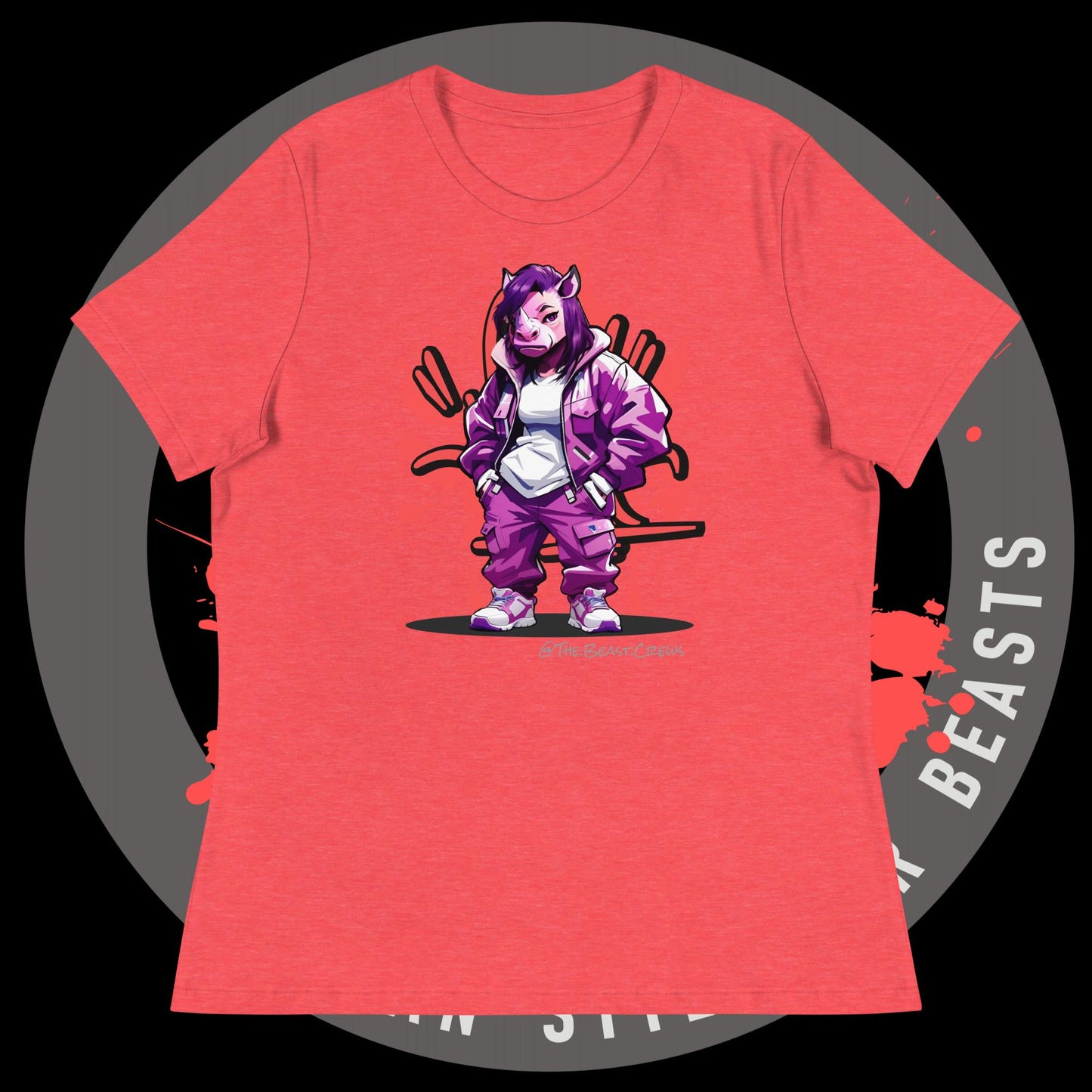 Rhino Queen Full Color - Women's Relaxed T-Shirt