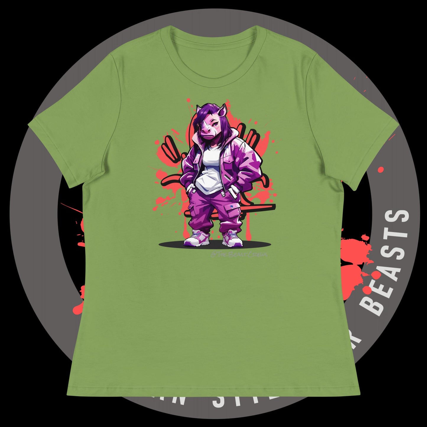 Rhino Queen Full Color - Women's Relaxed T-Shirt