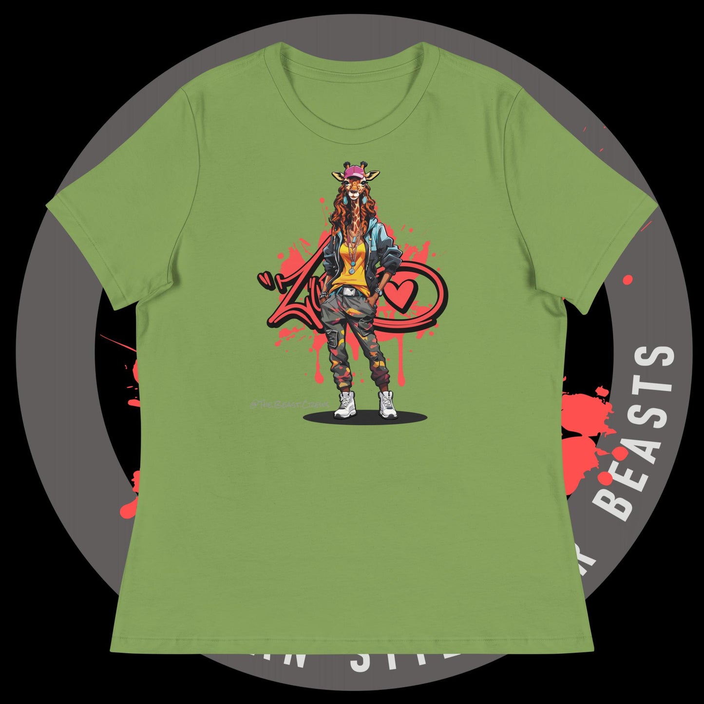 Giraffe Queen Full Color - Women's Relaxed T-Shirt