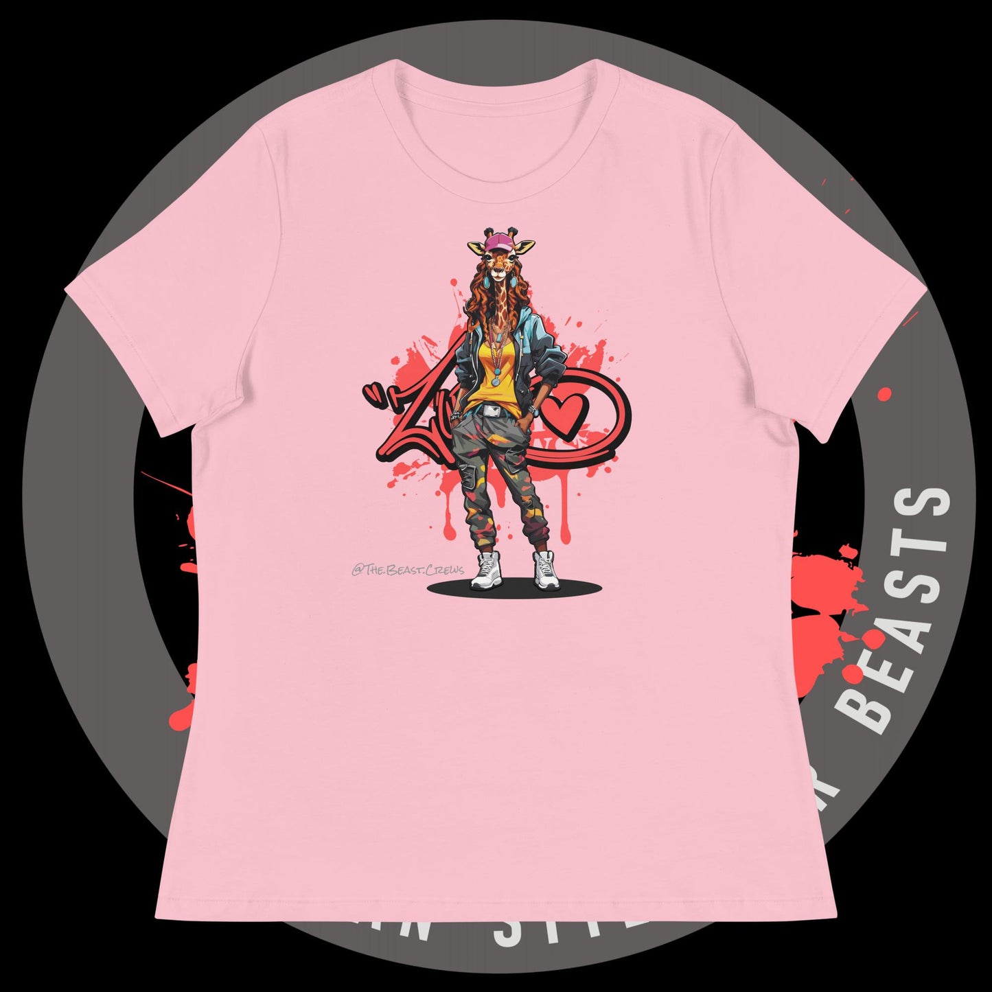 Giraffe Queen Full Color - Women's Relaxed T-Shirt