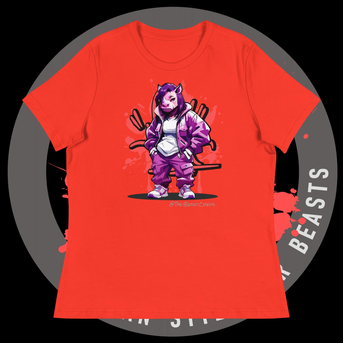 Rhino Queen Full Color - Women's Relaxed T-Shirt