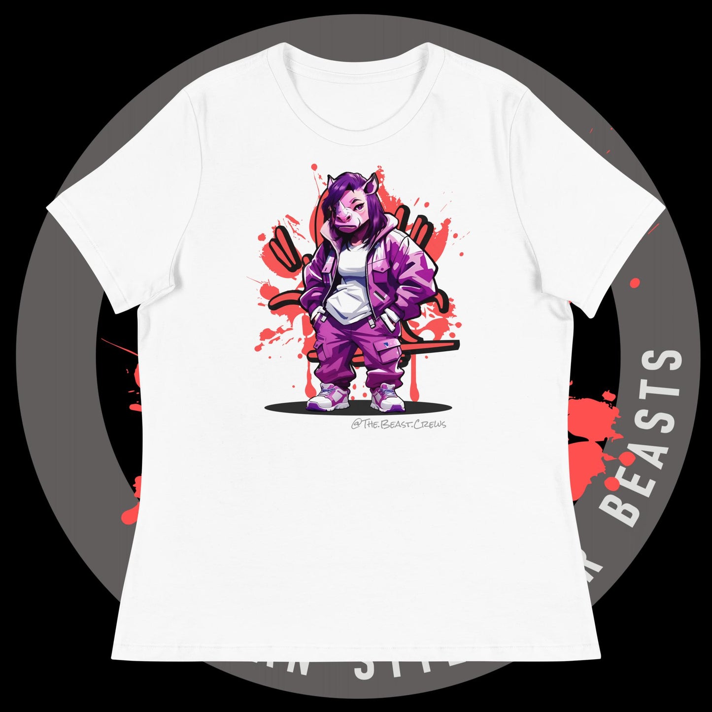 Rhino Queen Full Color - Women's Relaxed T-Shirt